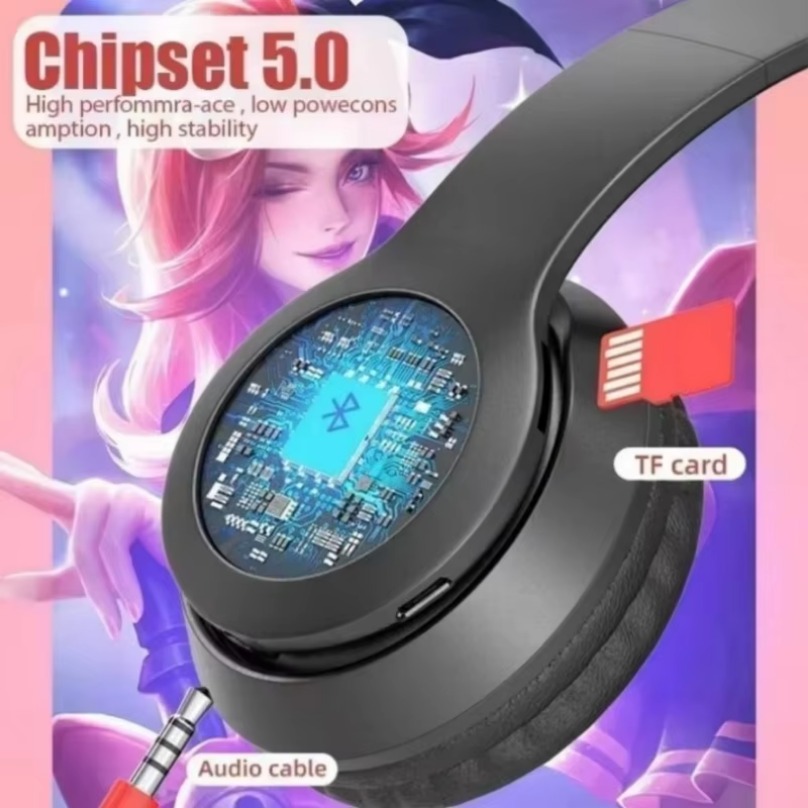 سماعات أذن لاسلكية بتقنية البل - مراجعة Cat Ear Bluetooth Headset Led وسعره
